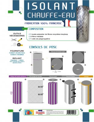 Isolant chauffe-eau - Isolant mince